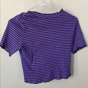 levi’s small blue and red tight shirt